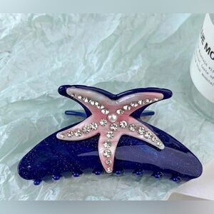 New Starfish Babe Rhinestone Hair Clip